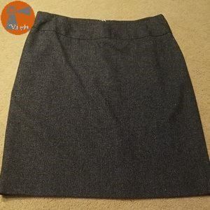 Anne Klein 10 Stretch Straight Skirt Black Gray